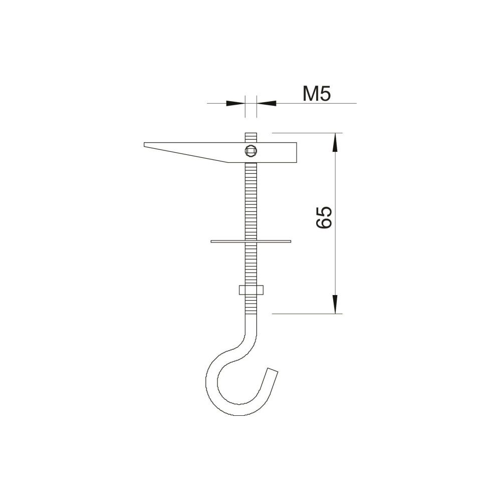 OBO Bettermann Kippdübel 455 M5x65, 13mm Bohrlochdurchmesser, Stahl, Galvanisch verzinkt... OBO-3482057 4012195310754 (Abb. 2)