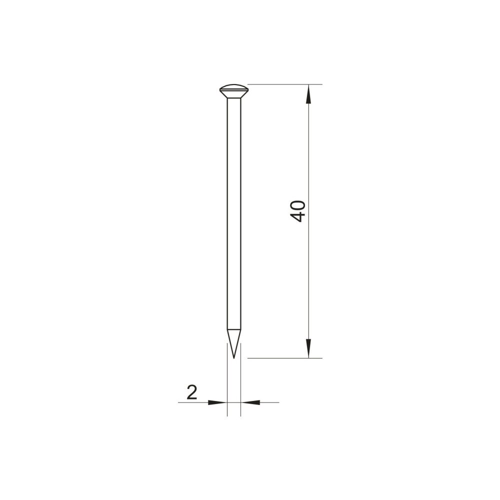OBO Bettermann Stahlnagel 362 40 BK, 40mm, 2mm, Linsenkopf, Stahl, Blau angelassen... OBO-3353400 4012195291619 (Abb. 2)