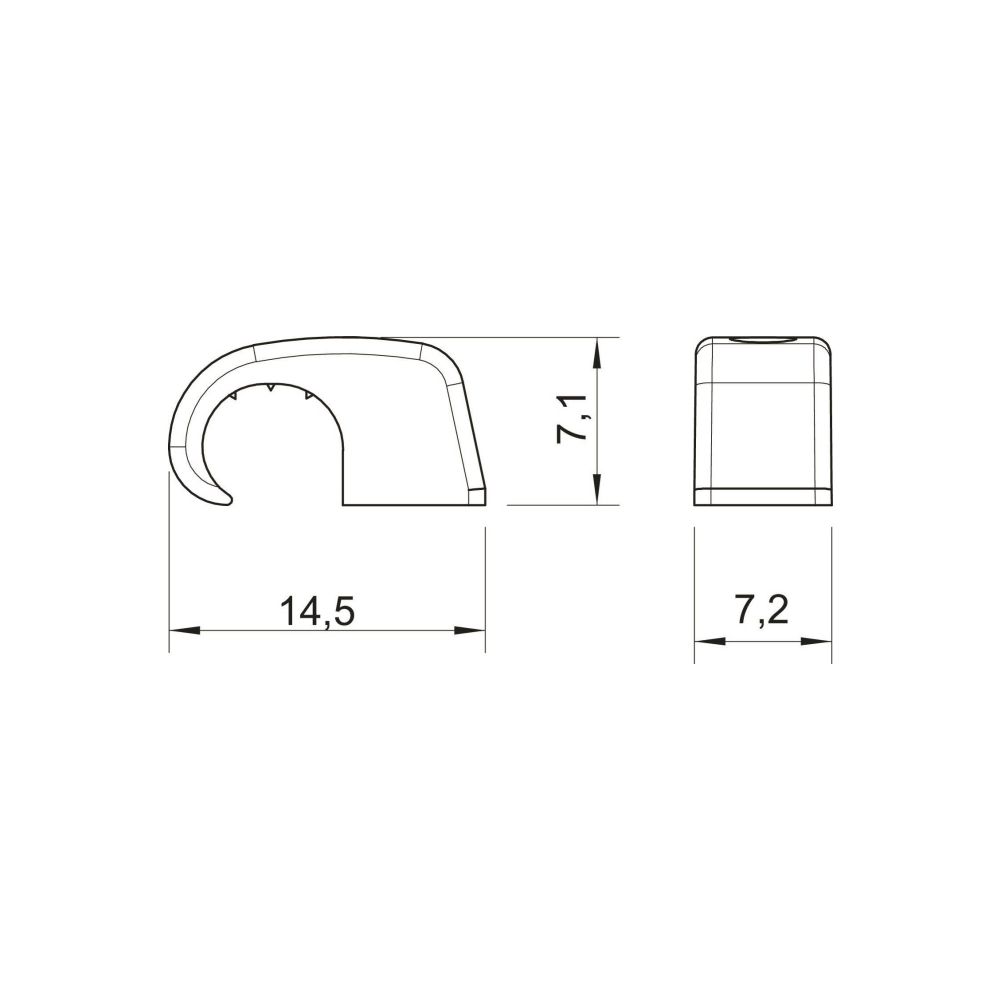 OBO Bettermann Haft-Clip 4039 SP rund, 4-7mm, Polypropylen, Lichtgrau 2214873... OBO-2214873 4012195599777 (Abb. 2)
