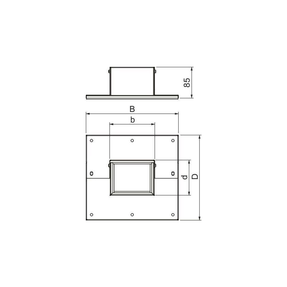 OBO Bettermann Wandanschlusskragen PLM WC 0810 RW, 3-u.4-seitig 85x253x233mm, Reinweiß... OBO-7218128 4012197331603 (Abb. 3)