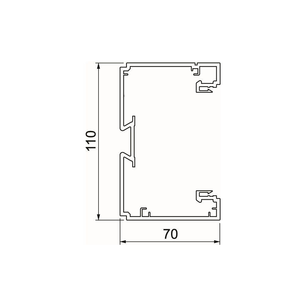 OBO Bettermann Geräteeinbaukanal Signa Base BRK 70110, 70x110x2000mm, PVC, Weiß... OBO-6132722 4012196717408 (Abb. 3)