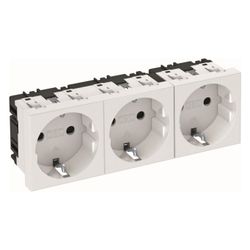 OBO Bettermann Schutzkontaktsteckdose Modul 45 STD-D0 RW3, 16A 250V, Kunststoff, Weiß... OBO-6120042 4012196047260 (Abb. 1)
