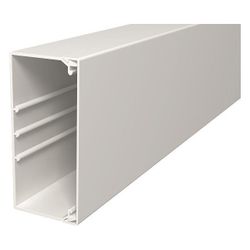 OBO Bettermann Wand- und Deckenkanal WDK 60130, 60x130x2000mm, Kunststoff, Reinweiß... OBO-6191223 4012196363377 (Abb. 1)