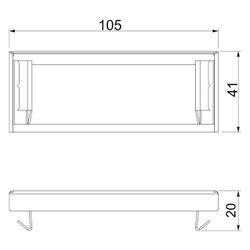 OBO Bettermann Endstück PYROLINE Rapid PLM EP 0410 FS, 105x20x41mm, Stahl, bandverzinkt... OBO-7218086 4012197310202 (Abb. 1)