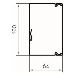 OBO Bettermann Leitungsführungskanal LKM60100RW, 64x100x2000mm, Stahl, Reinweiß... OBO-6248624 4012196313815 (Abb. 1)