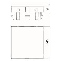 OBO Bettermann Blinddeckel ADP-B, 45x45x9mm, Reinweiß RAL9010... OBO-6117406 4012196117499 (Abb. 1)