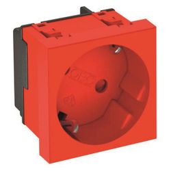 OBO Bettermann Schutzkontakt-Steckdose STD-D3S SRO1, 16A 250V 45x45x42mm, Kunststoff, Rot... OBO-6120079 4012197255633 (Abb. 1)
