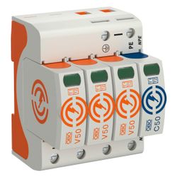 OBO Bettermann Kombiableiter V50 V50-3+NPE-280, 280V, 4 TE, IP20... OBO-5093526 4012196159697 (Abb. 1)