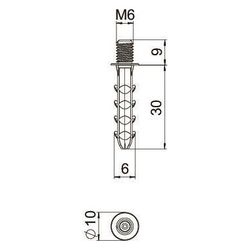 OBO Bettermann Steckdübel Delta-Push GM6 30, 6mm Bohrlochdurchmesser 35mm Bohrlochtiefe 30... OBO-2351673 4012197430788 (Abb. 1)
