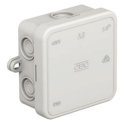 OBO Bettermann Kabelabzweigkasten A8, 75x75x36,2mm, Kunststoff, Lichtgrau, 2000016... OBO-2000016 4012195151395 (Abb. 1)