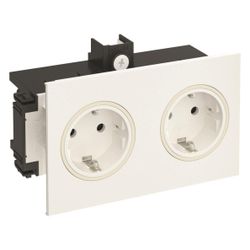 OBO Bettermann Kanalsteckdose SIGNA IN 2-fach, 16A 250V, Kunststoff, Reinweiß, 6121014... OBO-6121014 4012196734405 (Abb. 1)