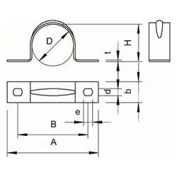 OBO Bettermann Befestigungsschelle 605 20 G, 20mm, Stahl, Galvanisch verzinkt... OBO-1018205 4012195017059 (Abb. 1)
