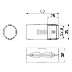 OBO Bettermann Quick-Pipe-Verbindungsmuffe 3000 MMS M32 LGR, M32, Polypropylen, Grau... OBO-2154087 4012196870103 (Abb. 1)
