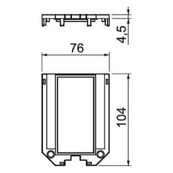 OBO Bettermann Abdeckplatte UT34 P2, 104x76x4mm, Polyamid, Schwarz... OBO-7408773 4012196435364 (Abb. 1)