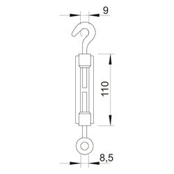 OBO Bettermann Spannschloss 945/M 6, M 6, Stahl, galvanisch verzinkt, 5300037... OBO-5300037 4012195413530 (Abb. 1)