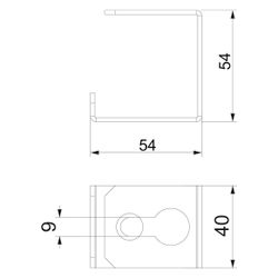 OBO Bettermann Installationsbügel BSKM-BD 0711, 70x110mm, Stahl, bandverzinkt... OBO-7216372 4012195917397 (Abb. 1)