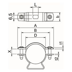 OBO Bettermann Abstandschelle ASL 733 36 G, 30-36mm, Stahl, Galvanisch verzinkt... OBO-1362776 4012196600090 (Abb. 1)