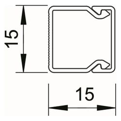 OBO Bettermann Leitungsführungskanal WDK, 15x15x2000mm, PVC, Weiß... OBO-6191002 4012196794058 (Abb. 1)
