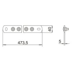 OBO Bettermann Potentialausgleichsschiene 1802 12 CU Aufbau fix, 473,5x40x5mm, Kupfer... OBO-5015844 4012195699354 (Abb. 1)