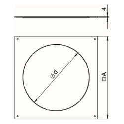 OBO Bettermann Montagedeckel DUG 350-3 R9, 383x383x4mm, Stahl, FS... OBO-7400549 4012195431565 (Abb. 1)