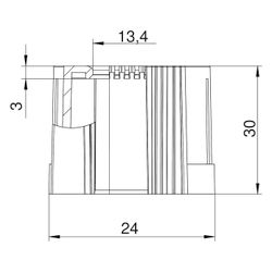 OBO Bettermann Rohrendtülle 129 TB M20, Steck, Polyethylen, Grau... OBO-2047831 4012196332250 (Abb. 1)