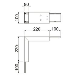 OBO Bettermann Außeneck PYROLINE Rapid PLM EC 0810 FS, 90 Grad, 320x100x320mm, Stahl, band... OBO-7218042 4012197332037 (Abb. 1)