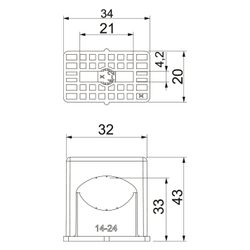 OBO Bettermann Druck-ISO-Schelle 3051, 14-24mm, Polystyrol, Lichtgrau... OBO-2101033 4012195195313 (Abb. 1)