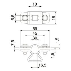 OBO Bettermann Abstandschelle ASL 733 30 G, 25-30mm, Stahl, galvanisch verzinkt... OBO-1362772 4012196600083 (Abb. 1)