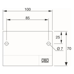 OBO Bettermann Kennzeichnungsschild KS-S DE, 70x100mm, Polystyrol, Weiß... OBO-7205425 4012195448259 (Abb. 1)