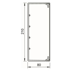OBO Bettermann Wand- und Deckenkanal WDK 80x210x2000mm, 80x210x2000mm, PVC, Grau... OBO-6026192 4012196029891 (Abb. 1)