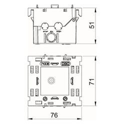 OBO Bettermann Geräteeinbaudose 71GD8-2, 71x76x51mm, Kunststoff, Eisengrau RAL7011... OBO-6288569 4012195914990 (Abb. 1)