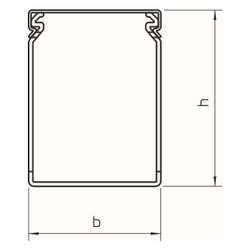 OBO Bettermann Verdrahtungskanal LKV N 75050, 75x50x2000mm, PVC, Steingrau RAL7030... OBO-6178424 4012196013432 (Abb. 1)