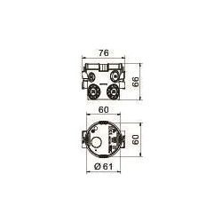 OBO Bettermann Unterputz-Geräte-Verbindungsdose UG 66 rund, 60mm, 66mm, Kunststoff, Schwar... OBO-2003702 4012196689910 (Abb. 1)