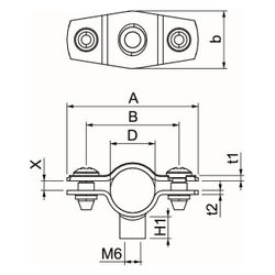 OBO Bettermann Abstandschelle ASG 732 14 G, 12-14mm, Stahl, galvanisch verzinkt... OBO-1362414 4012196599639 (Abb. 1)