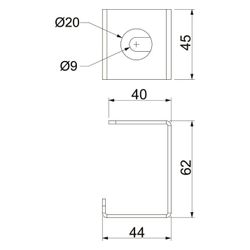 OBO Bettermann Kabelbügel PLM CB 0810 FS, 44x45x62mm... OBO-7218148 4012197310455 (Abb. 1)