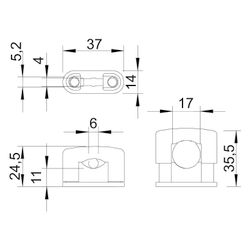 OBO Bettermann SOM-Schelle 3080, 6-17mm, Polystyrol, Lichtgrau... OBO-2124173 4012195196631 (Abb. 1)