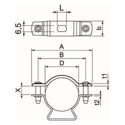OBO Bettermann Abstandschelle ASL 733 36, 30-36mm, Stahl, feuerverzinkt... OBO-1362726 4012196599981 (Abb. 1)