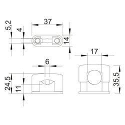 OBO Bettermann SOM-Schelle 3080, 6-17mm, Polystyrol, Lichtgrau... OBO-2124173 4012195196631 (Abb. 1)