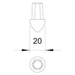 OBO Bettermann Schlagspitze 1819/20, feuerverzinkt, Temperguss... OBO-3041204 4012195242710 (Abb. 1)