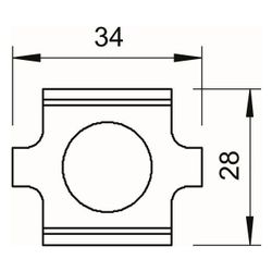 OBO Bettermann Stoßstellenverbinder GSV 34 FT, 34mm, Schraubverbinder, Stahl, Zink... OBO-6016634 4012196013159 (Abb. 1)