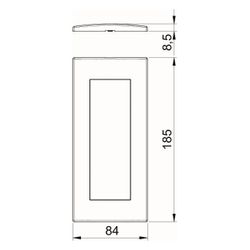 OBO Bettermann Abdeckrahmen Modul 45 AR45-F3, 84x185x8,5mm, Kunststoff, Reinweiß... OBO-6119372 4012195888994 (Abb. 1)