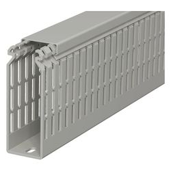 OBO Bettermann Verdrahtungskanal LKV N 10037, 100x37,5x2000mm, PVC, Steingrau... OBO-6178435 4012196013913 (Abb. 1)