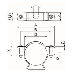 OBO Bettermann Abstandschelle ASL 733 44 G, 36-44mm, Stahl, galvanisch verzinkt... OBO-1362780 4012196600106 (Abb. 1)