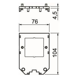 OBO Bettermann Abdeckplatte UT34 D2, 104x76x4mm, Polyamid, Schwarz... OBO-7408785 4012196435395 (Abb. 1)