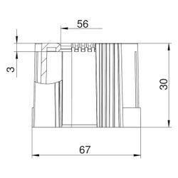 OBO Bettermann Rohrendtülle 129 TB M63, stecken, Polyethylen, Grau... OBO-2047898 4012196332328 (Abb. 1)
