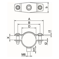 OBO Bettermann Abstandschelle ASG 732 17 G, 14-17mm, Stahl, galvanisch verzinkt... OBO-1362417 4012196599646 (Abb. 1)