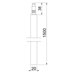 OBO Bettermann Staberder 219/20 BP-VA, 1.500mm, 20mm, Edelstahl 316 (V4A)... OBO-5000866 4012195371830 (Abb. 1)