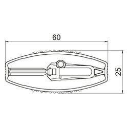OBO Bettermann Mauernut-Klemmschelle MNK 01, 27-45mm, Kunststoff, Orange... OBO-2148881 4012197389833 (Abb. 1)