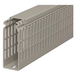 OBO Bettermann Verdrahtungskanal LKV N 10037, 100x37,5x2000mm, PVC, Steingrau... OBO-6178435 4012196013913 (Abb. 1)
