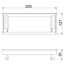 OBO Bettermann Endstück PYROLINE Rapid PLM EP 1220 RW, 205x20x121mm, Stahl, Weiß... OBO-7218096 4012197310301 (Abb. 1)